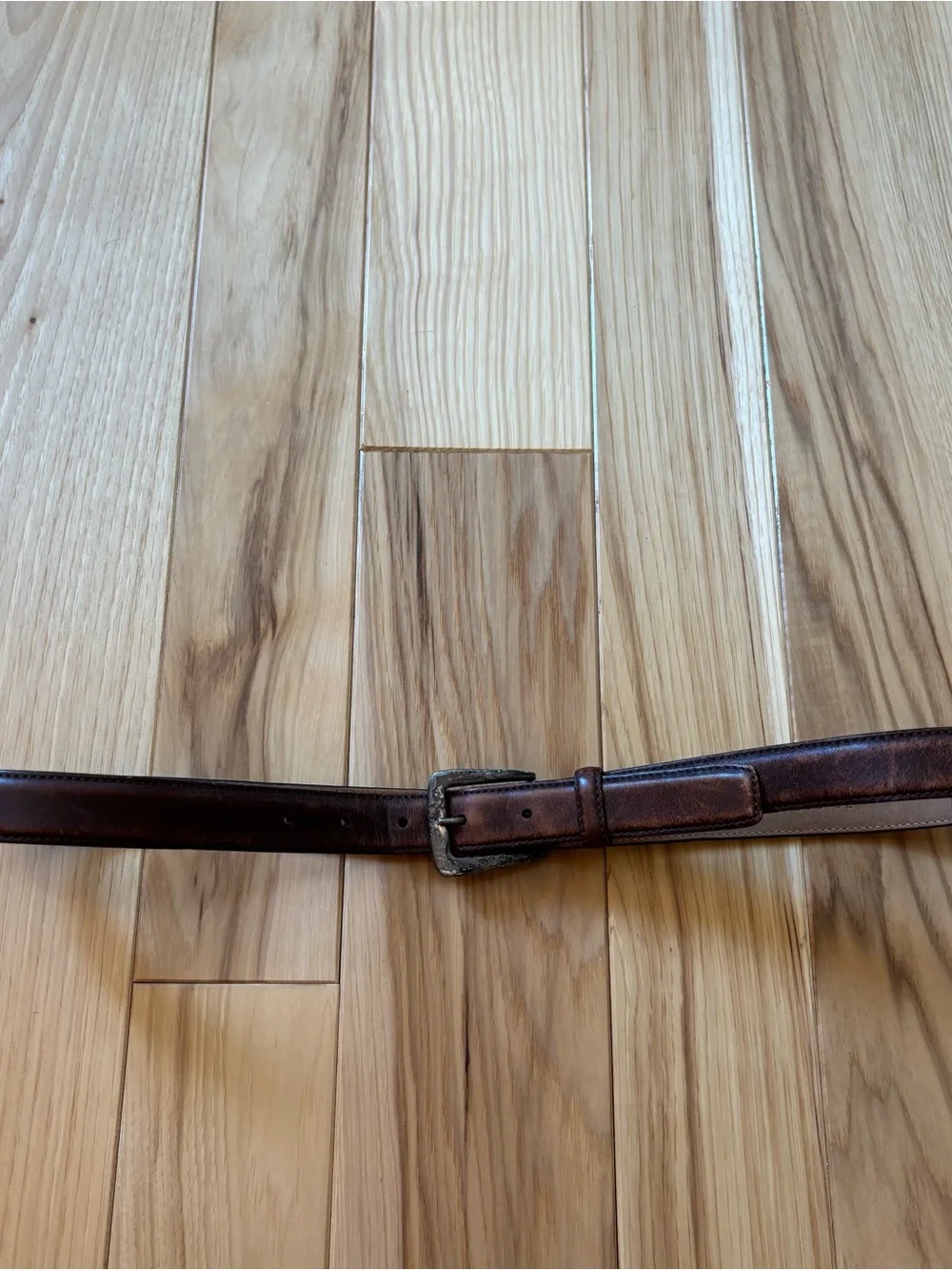 Vintage Tiffany & Co Leather Genuine Calfskin 925 Silver Hardware Belt Size 34